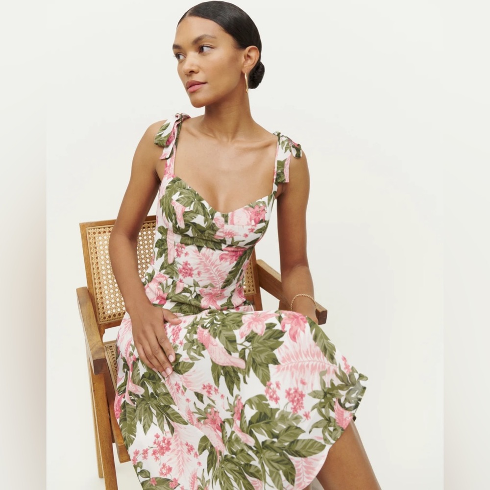 Reformation Nadira Midi Dress in Canopy Size 6